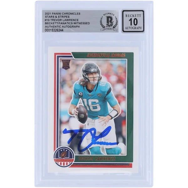 Trevor Lawrence Signed 2021 Panini Chronicles Rookie Card | Beckett Authenticated