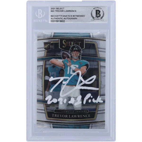 Trevor Lawrence Signed 2021 Panini Select Concourse Rookie Card | #1 Pick Inscription