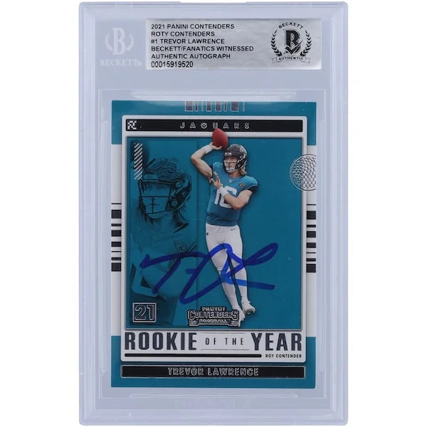 Trevor Lawrence Signed 2021 Panini Contenders ROY Card | Beckett Authenticated