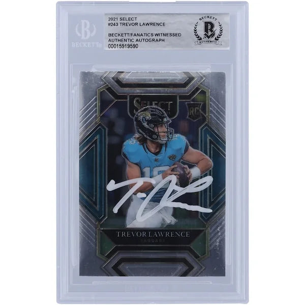 Trevor Lawrence Jacksonville Jaguars Autographed 2021 Panini Select Club Level White Ink #243 Beckett Fanatics Witnessed Authenticated Rookie Card - F2