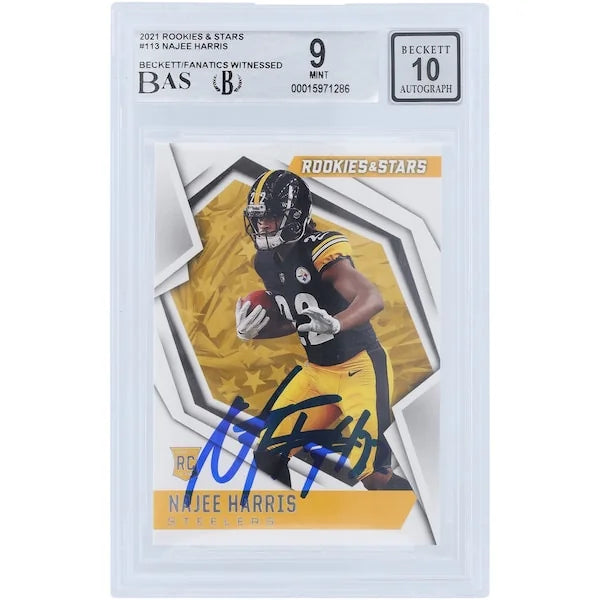 Najee Harris Signed 2021 Panini Rookies & Stars #113 | Beckett 9