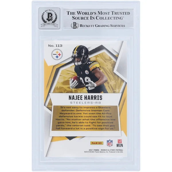 Najee Harris Signed 2021 Panini Rookies & Stars #113 | Beckett 9