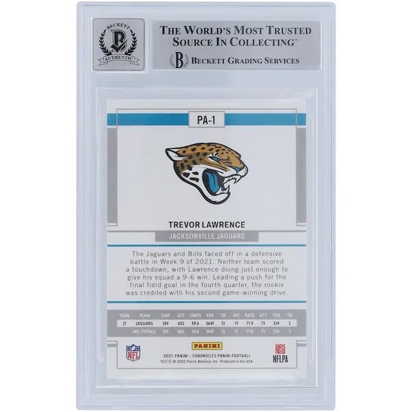 Trevor Lawrence Signed 2021 Panini Chronicles Pink Rookie Card | Beckett 10