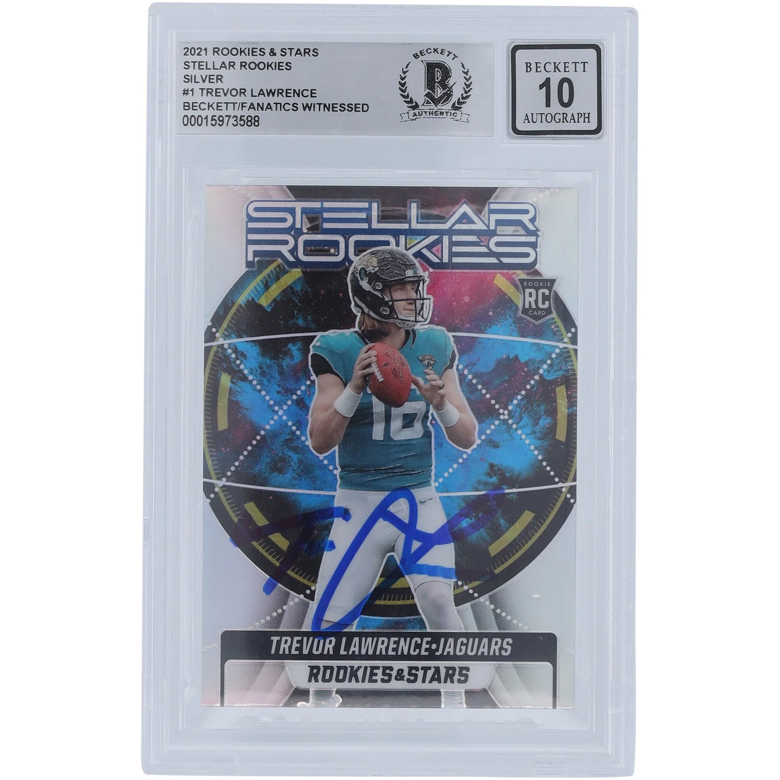 Trevor Lawrence Signed 2021 Panini Rookies & Stars Silver #SR-1 | Beckett 10