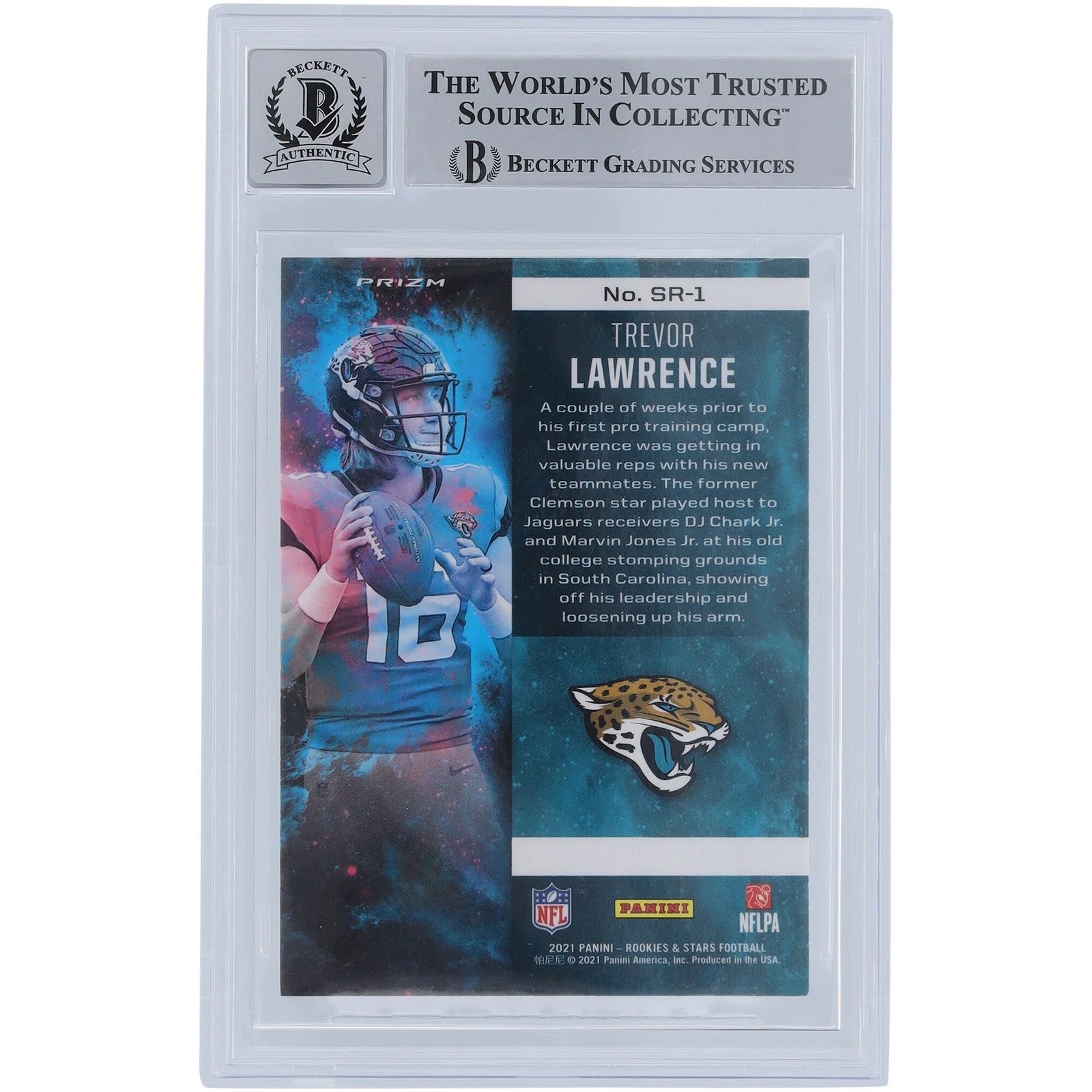 Trevor Lawrence Signed 2021 Panini Rookies & Stars Silver #SR-1 | Beckett 10