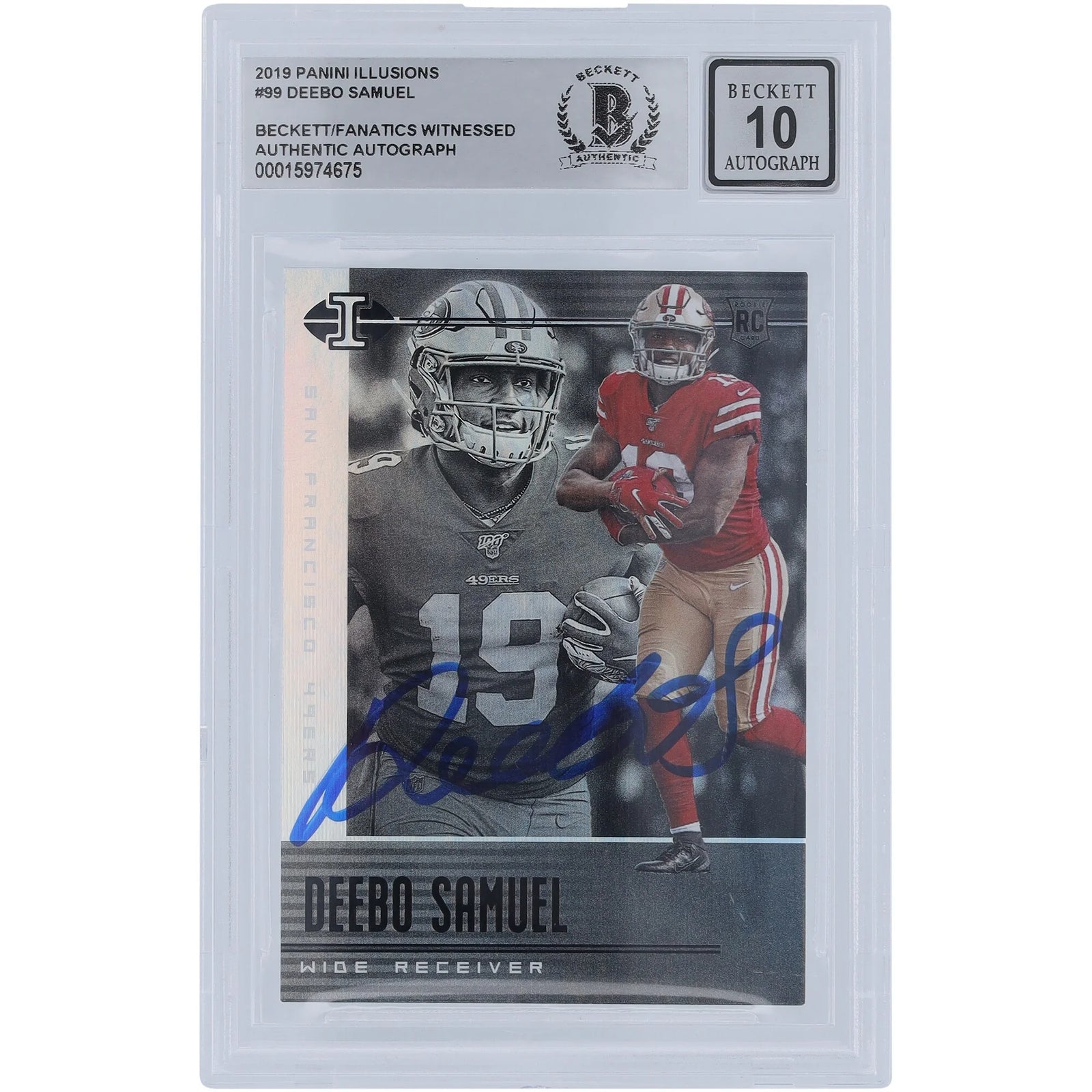 Deebo Samuel Signed 2019 Panini Illusions #99 Rookie Card | Beckett 10