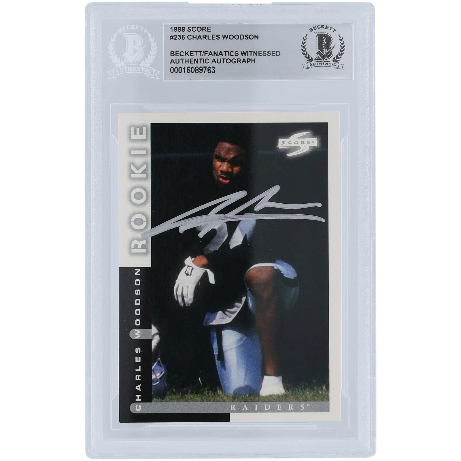 Charles Woodson Signed 1998 Score Series 1 #236 Rookie Card | Beckett Authenticated