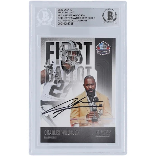 Charles Woodson Signed 2022 Panini Score #FB-CW Card | Beckett Authenticated
