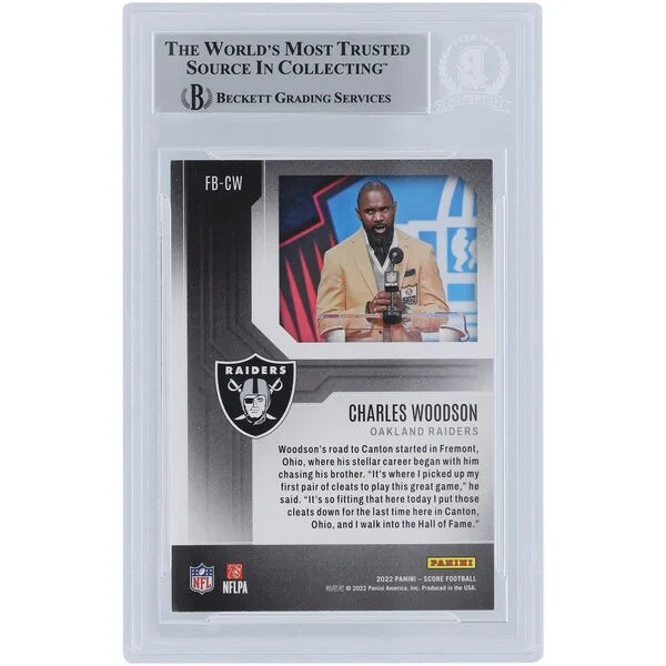 Charles Woodson Signed 2022 Panini Score #FB-CW Card | Beckett Authenticated