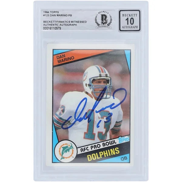 Dan Marino Signed 1984 Topps #123 Rookie Card | Beckett 10