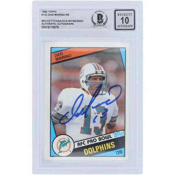 Dan Marino Signed 1984 Topps #123 Rookie Card | Beckett 10