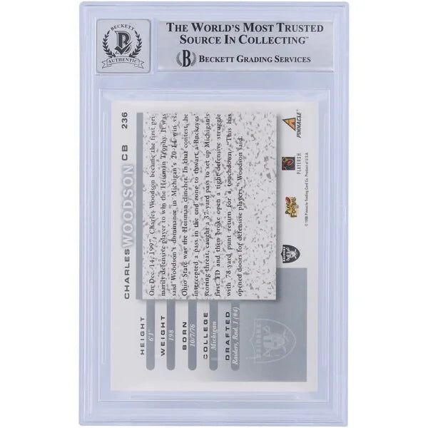 Charles Woodson Signed 1998 Score Silver Ink #236 Rookie Card | HOF 21 Inscription