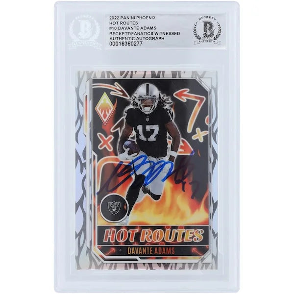 Davante Adams Signed 2022 Panini Phoenix Hot Routes #HR-10 Card | Beckett Authenticated