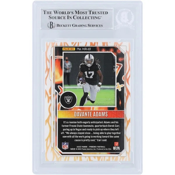 Davante Adams Signed 2022 Panini Phoenix Hot Routes #HR-10 Card | Beckett Authenticated