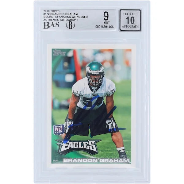 Brandon Graham Signed 2010 Topps #172 Rookie Card | Beckett Graded 9