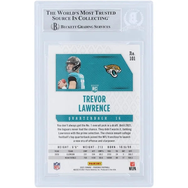 Trevor Lawrence Signed 2021 Panini Phoenix Fire Burst #101 | 2021 #1 Pick Inscription