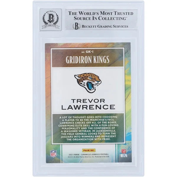 Trevor Lawrence Signed 2021 Panini Chronicles Gridiron Kings #GK-1 | Beckett Authenticated