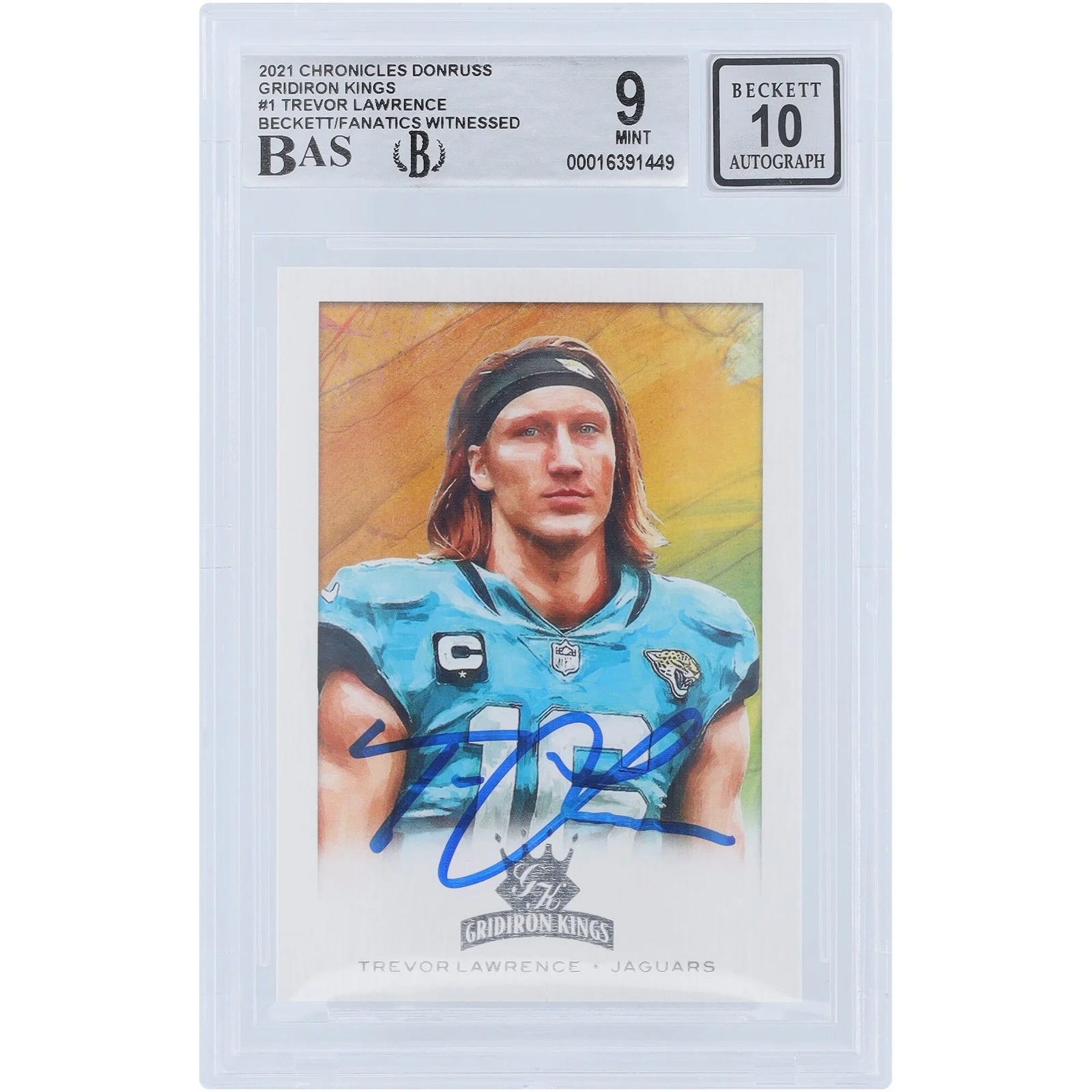 Trevor Lawrence Signed 2021 Panini Chronicles Gridiron Kings #GK-1 | Beckett Authenticated