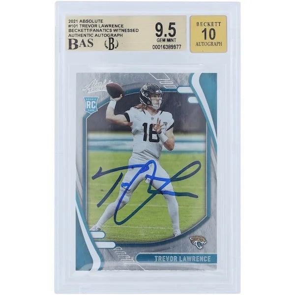 Trevor Lawrence Signed 2021 Panini Absolute #101 Rookie Card | Graded 9.5