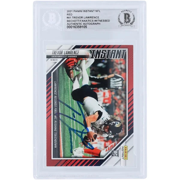 Trevor Lawrence Signed 2021 Panini Instant NFL Red Rookie Card | #41/99