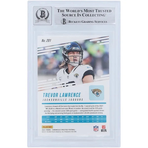 Trevor Lawrence Signed 2021 Panini Chronicles Prestige Rookies #201 | Jaguars Rookie