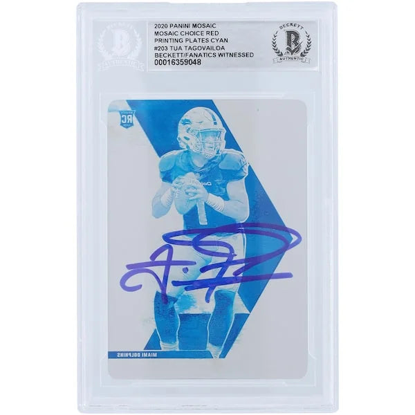 Tua Tagovailoa Signed 2020 Panini Mosaic Printing Plate | 1/1 Rookie