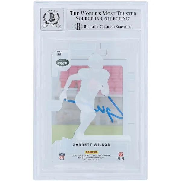 Garrett Wilson Signed 2022 Panini Clearly Donruss Rookie Card #56 | Beckett Authenticated