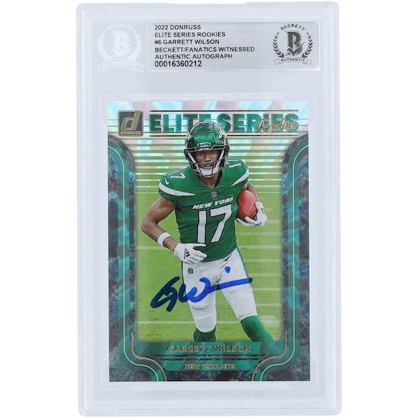 Garrett Wilson Signed 2022 Panini Donruss Elite Series Rookies Card | Beckett Authenticate