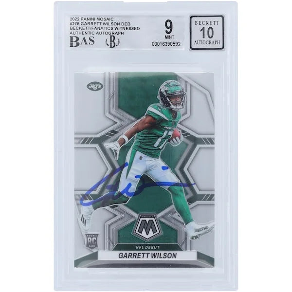 Garrett Wilson Signed 2022 Panini Mosaic NFL Debut #276 Rookie Card | Beckett Authenticate