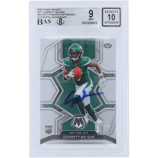 Garrett Wilson Signed 2022 Panini Mosaic #311 Rookie Card | Jets