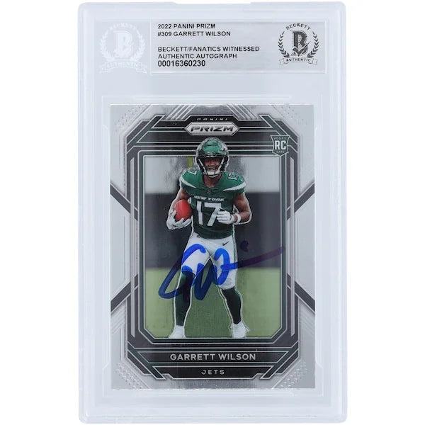 Garrett Wilson Signed 2022 Panini Prizm #309 Rookie Card | Jets