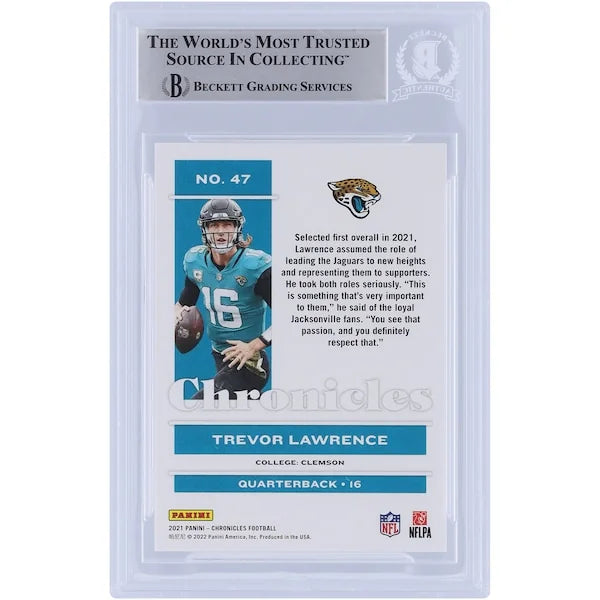 Trevor Lawrence Signed 2021 Panini Chronicles #47 Rookie Card | 2021 #1 Pick Inscription