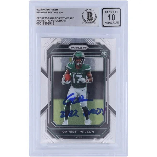 Garrett Wilson Signed 2022 Panini Prizm #309 Rookie Card | OROY Inscription