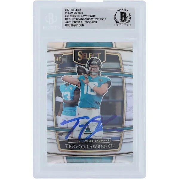 Trevor Lawrence Signed 2021 Panini Select Silver Prizm #43 Rookie Card | Beckett Authentic