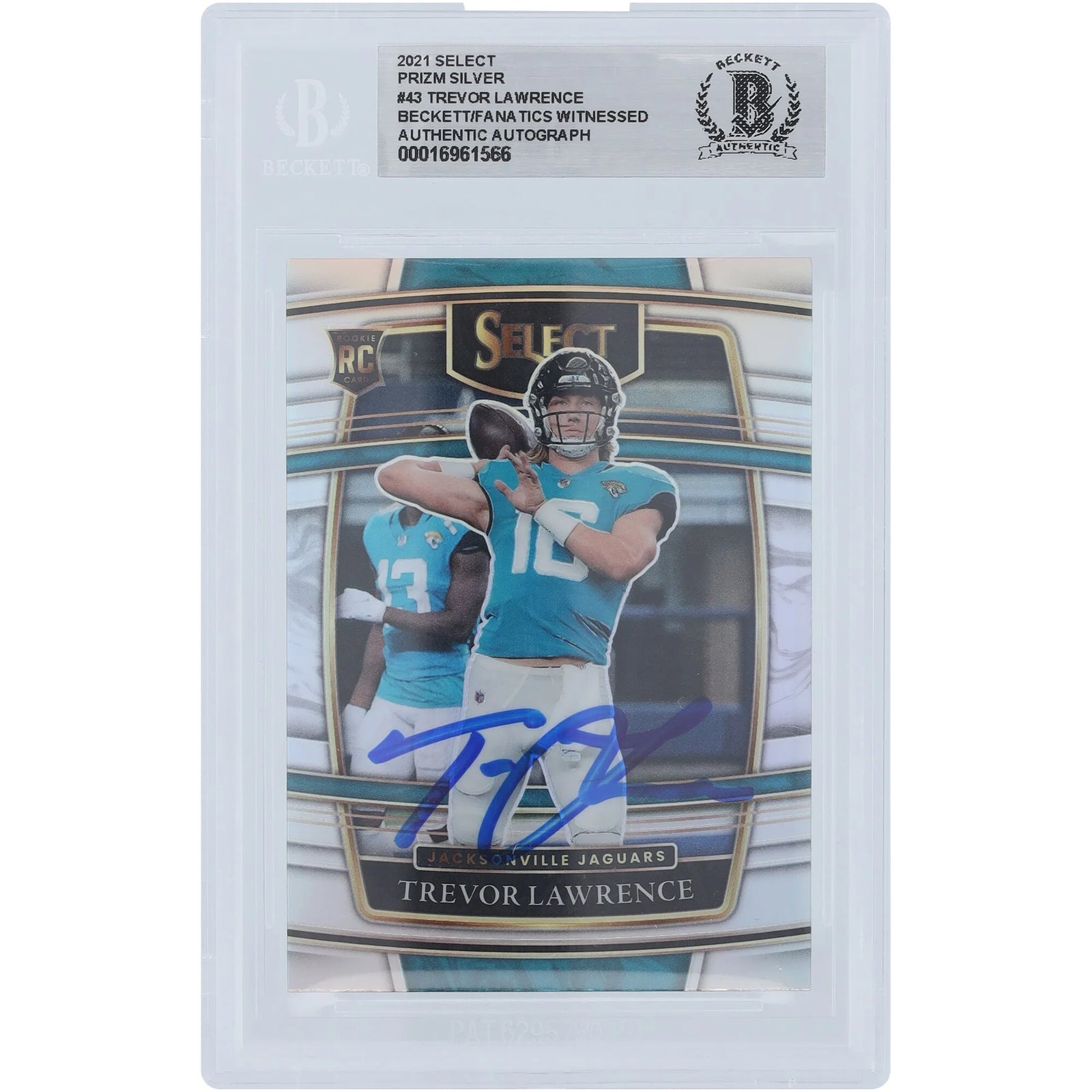 Trevor Lawrence Signed 2021 Panini Select Silver Prizm #43 Rookie Card | Beckett Authentic