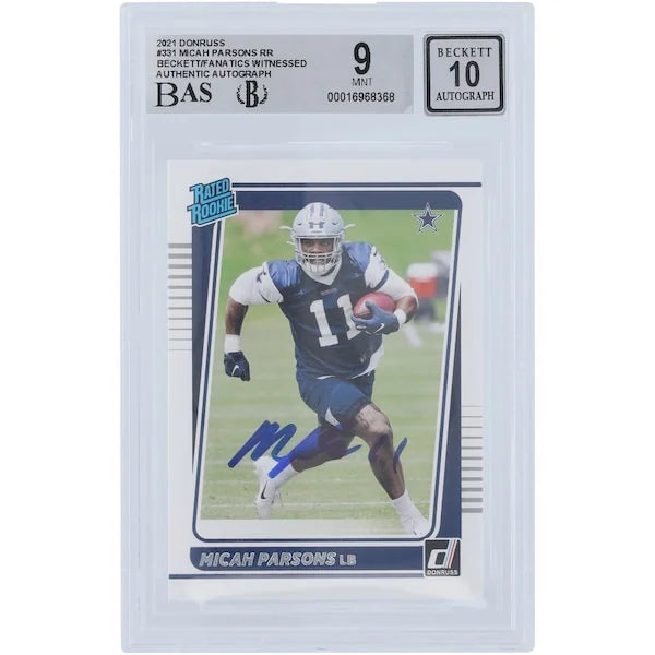 Micah Parsons Signed 2021 Panini Donruss #331 Rookie Card | Beckett Authenticated