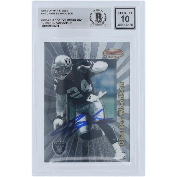 Charles Woodson Signed 1998 Bowman's Best #101 Rookie Card | Graded 10