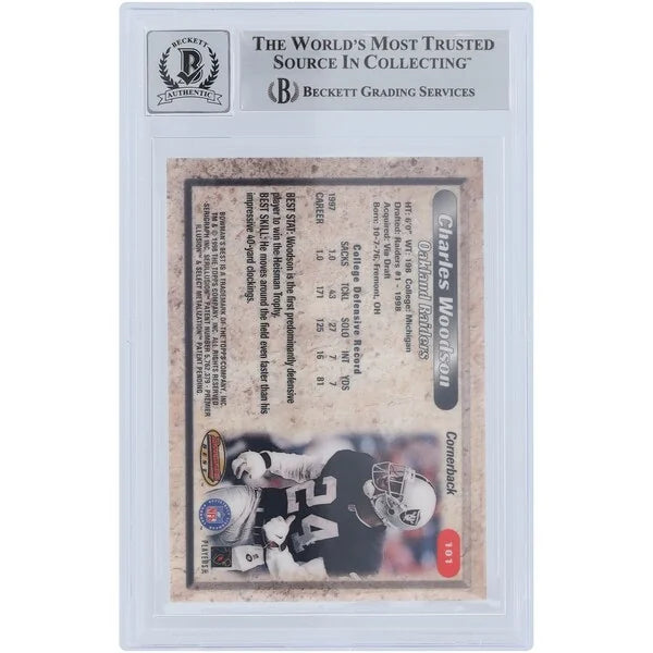 Charles Woodson Signed 1998 Bowman's Best #101 Rookie Card | Graded 10