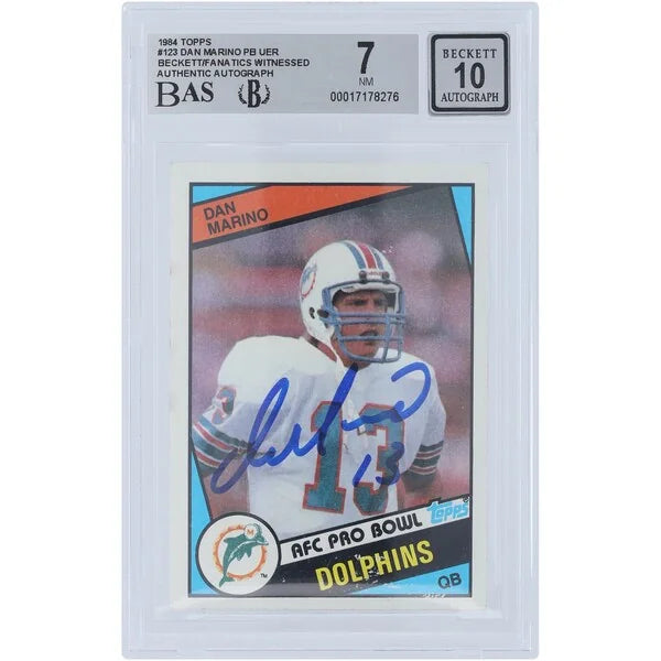 Dan Marino Signed 1984 Topps #123 Rookie Card | Beckett 7