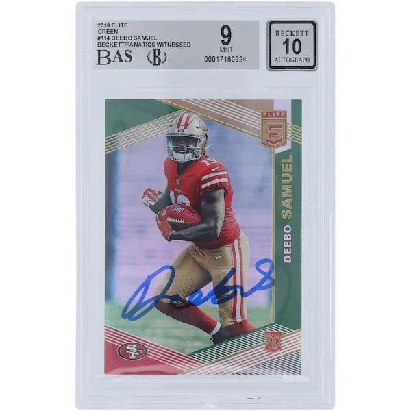 Deebo Samuel Signed 2019 Panini Donruss Elite Green Rookie Card #114 | Beckett Authenticat