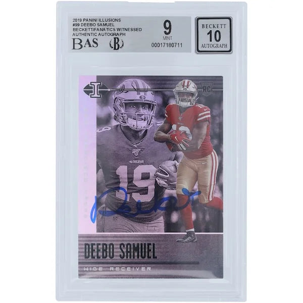 Deebo Samuel Signed 2019 Panini Illusions Rookie Card #99 | Beckett Graded 9