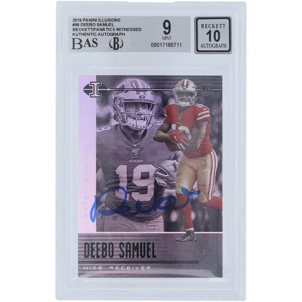 Deebo Samuel Signed 2019 Panini Illusions Rookie Card #99 | Beckett Graded 9