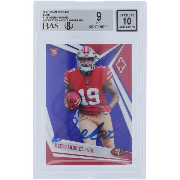 Deebo Samuel Signed 2019 Panini Phoenix Blue Rookie Card #113 #/35