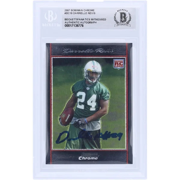 Darrelle Revis Signed 2007 Topps Chrome #BC10 Rookie Card | Jets