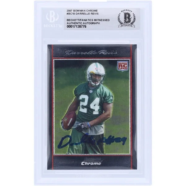 Darrelle Revis Signed 2007 Topps Chrome #BC10 Rookie Card | Jets