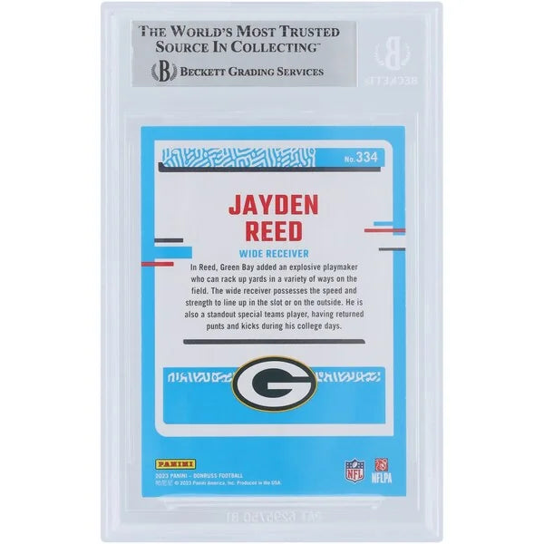 Jayden Reed Signed 2023 Panini Donruss Rated Rookie #334 | Packers