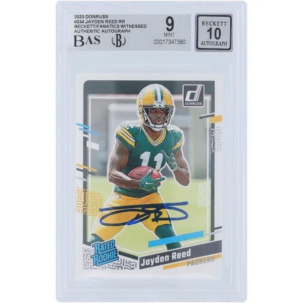 Jayden Reed Signed 2023 Panini Donruss Rated Rookie #334 | Beckett Authenticated