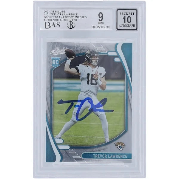 Trevor Lawrence Signed 2021 Panini Absolute #101 Rookie Card | Graded 9
