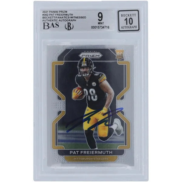 Pat Freiermuth Signed 2021 Panini Prizm #362 Rookie Card | Beckett 9