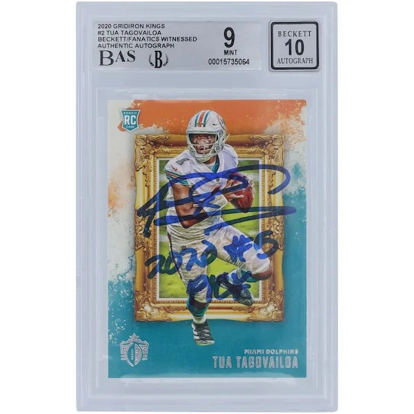 Tua Tagovailoa Signed 2020 Panini Gridiron Kings #GK-2 Rookie Card | Inscribed 2020 #5 Pic